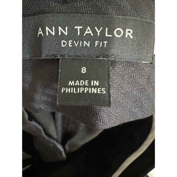 Ann Taylor Women's Devin Fit Velvet Ankle Pant Black Size 8 - Picture 8 of 11